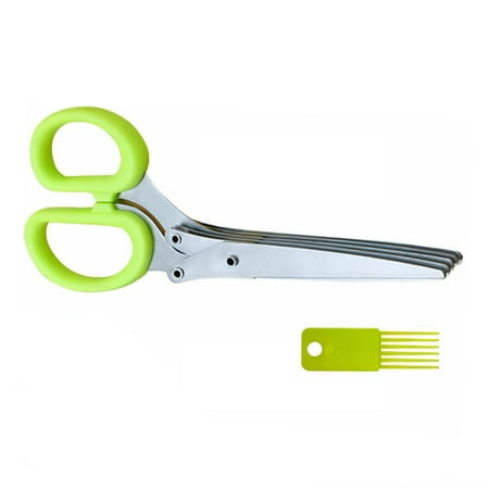 

Heavy Duty Kitchen Scissors Stainless Steel All Purpose Ultra Sharp Fit for Different Purposes Occasions Green Type A Five Layers Card Packaging