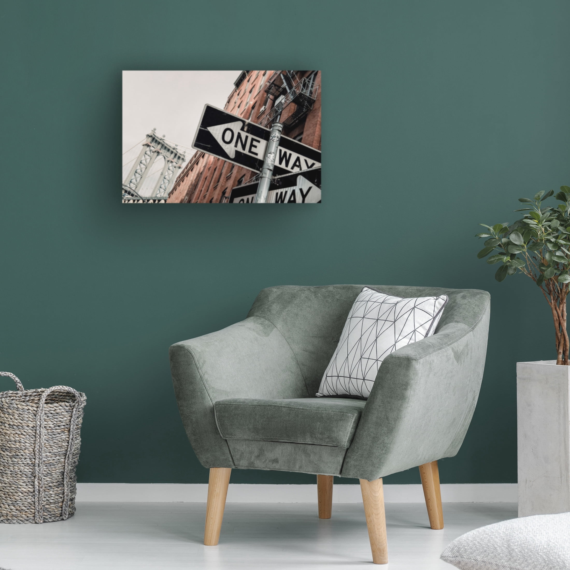 Trademark Fine Art Rikard Martin  Manhattan Bridge One Way Canvas Wall Art