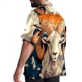 thumbnail image 3 of Aries Constellation Men's Casual Button Down Short Sleeve Printed Summer Beach Shirts, 3 of 6