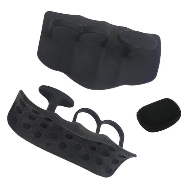 Empuñaduras para levantamiento de pesas, empuñaduras de gimnasio, empuñaduras ergonómicas portátiles para dominadas, guantes de entrenamiento Negro