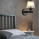 thumbnail image 4 of Lámpara de pared nórdica, apliques, iluminación de lámpara de noche E27, LED de ahorro de energía arriba / abajo para la decoración para hogar de la Trapecio negro Salvador lámpara de pared, 4 of 8
