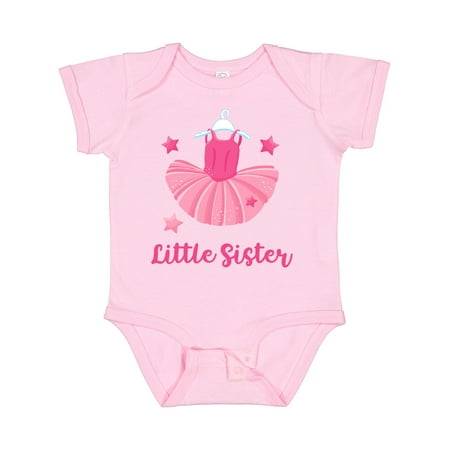 

Inktastic Tutu Ballerina Little Sister Gift Baby Girl Bodysuit