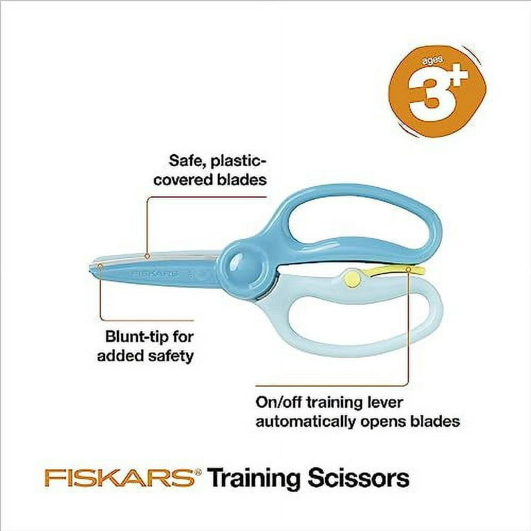 Fiskars Training Scissors for Kids 3+ with Easy Grip (3-Pack) - Toddler Safety  Scissors for School or Crafting - Back to School Supplies - Turquoise, Red  - Yahoo Shopping