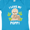 thumbnail image 4 of Inktastic Cute Sloth I Love My Poppi with Green Leaves Boys or Girls Baby Bodysuit, 4 of 5