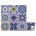 thumbnail image 3 of Azulejo de pared Vinilo Flor Etiqueta de pared Mural Calcomanía para azulejos Etiqueta autoadhesiva impermeable para azulejos, MZ-2-136, Grande AweSitey HA002473-139, 3 of 6