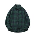 thumbnail image 1 of Snorda Chemise à Manches Longues à Carreaux Décontractée pour Hommes avec Col Rabattu et Boutons, 1 of 3