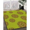 thumbnail image 3 of Ahgly Company Machine Washable Indoor Square Transitional Dark Yellow Green Area Rugs, 8' Square, 3 of 7