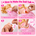 thumbnail image 5 of JoyStone 3-in-1 Baby Doll Stroller Set with 12" Talking Doll, Foldable Stroller, High Chair, Doll Bed, 2 Storage Bags & Feeding Accessories, Doll Care Nursery Playset for Kids, 5 of 8