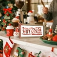 thumbnail image 5 of 11.8×6 Inch Hot Cocoa Bar Sign, Wooden Christmas Kitchen Decor, Holiday Decorative Signage Plaque Indoor Table Shelf Wall Art Mantel Coffee Chocolate Station Rustic Farmhouse Home Decorations, 5 of 7