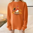 thumbnail image 2 of Meichang Family Thanksgiving Sweatshirt for Women Oversized Sweatshirt Funny Turkey Pumpkin Graphic Sweatshirt Long Sleeve Crewneck Sweatshirts Thankful Grateful and Blessed Top, 2 of 5