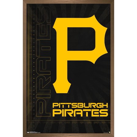 MLB Pittsburgh Pirates – Logo 16 Wall Poster 14.725 x 22.375 Framed