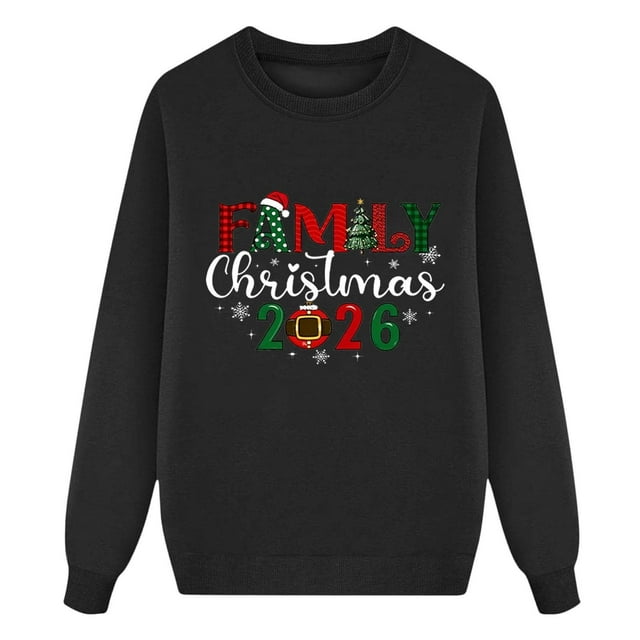 AWZXDE Pyjamas de Famille Assortis Ours de Noël Chandails à Col Rond Assortis pour la Famille Tenues Décontractées à Manches Longues pour les Fêtes de Fin d'Année pour Parents et Enfants Vêtements Confortables pour les Fêtes de Famille, 6 Ans
