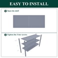 thumbnail image 6 of decorUhome 3 Tier Bamboo Shoe Rack , Shoe Shelf for Closet, Shoe Storage Organizer for Entryway, Grey, 26.7" x 11" x 18.3", 6 of 9