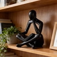 thumbnail image 2 of Reading Woman Statue for Home Decor, Abstract Art Resin Sculpture, Bookshelf Modern Aesthetic Ornament, Contemplative Figurine Decorations, 2 of 8