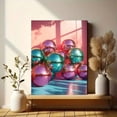 thumbnail image 6 of UXIEQU 12x16 Inch Emerald Green Disco Balls Canvas Wall Art Maximalist Home Decor, 6 of 8