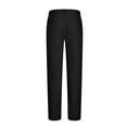 thumbnail image 4 of BXINGOHAI Casual Pants For Men Solid Color Lightweight Pants Loose Fit Long Pants With Pocket Comfy Button Zipper Straight Leg Pants Black,L, 4 of 5