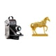 thumbnail image 1 of Estatua de cámara,Figura coleccionable de modelo de estatua de cámara,Escaparate de accesorios decorativos,artesanía,decoración de escritorio,Estatuas de caballos,Estatuas de caballos, 1 of 8
