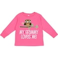 thumbnail image 3 of Inktastic My Grammy Loves Me Owl Girls Long Sleeve Toddler T-Shirt, 3 of 5