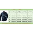 thumbnail image 3 of Camisas De Vestir Para Hombre Camisa superior de talla grande para hombre Camisa de manga larga de mezclilla con degradado lavado con bandera a rayas Camisa formal con bolsillo con botones (Blue, M), 3 of 6