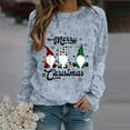 thumbnail image 3 of Merry Christmas Sweaters for Women 2025 Long Sleeve Crewneck Drop Shoulder Santa Xmas Pullover Sweater Jumper Tops, 3 of 4