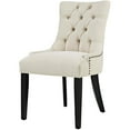 thumbnail image 2 of Side Dining Chair, Rivet Nailhead, Set of 2, Beige, Fabric, Kitchen Cafe Bistro Hospitality Restaurant, Modern Contemporary HB33136, 2 of 5