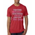 thumbnail image 1 of Wild Bobby, Fighting Cancer And Still Sexy, Breast Cancer Awareness, Men Premium Tri Blend Tee, Vintage Red, Medium, 1 of 5