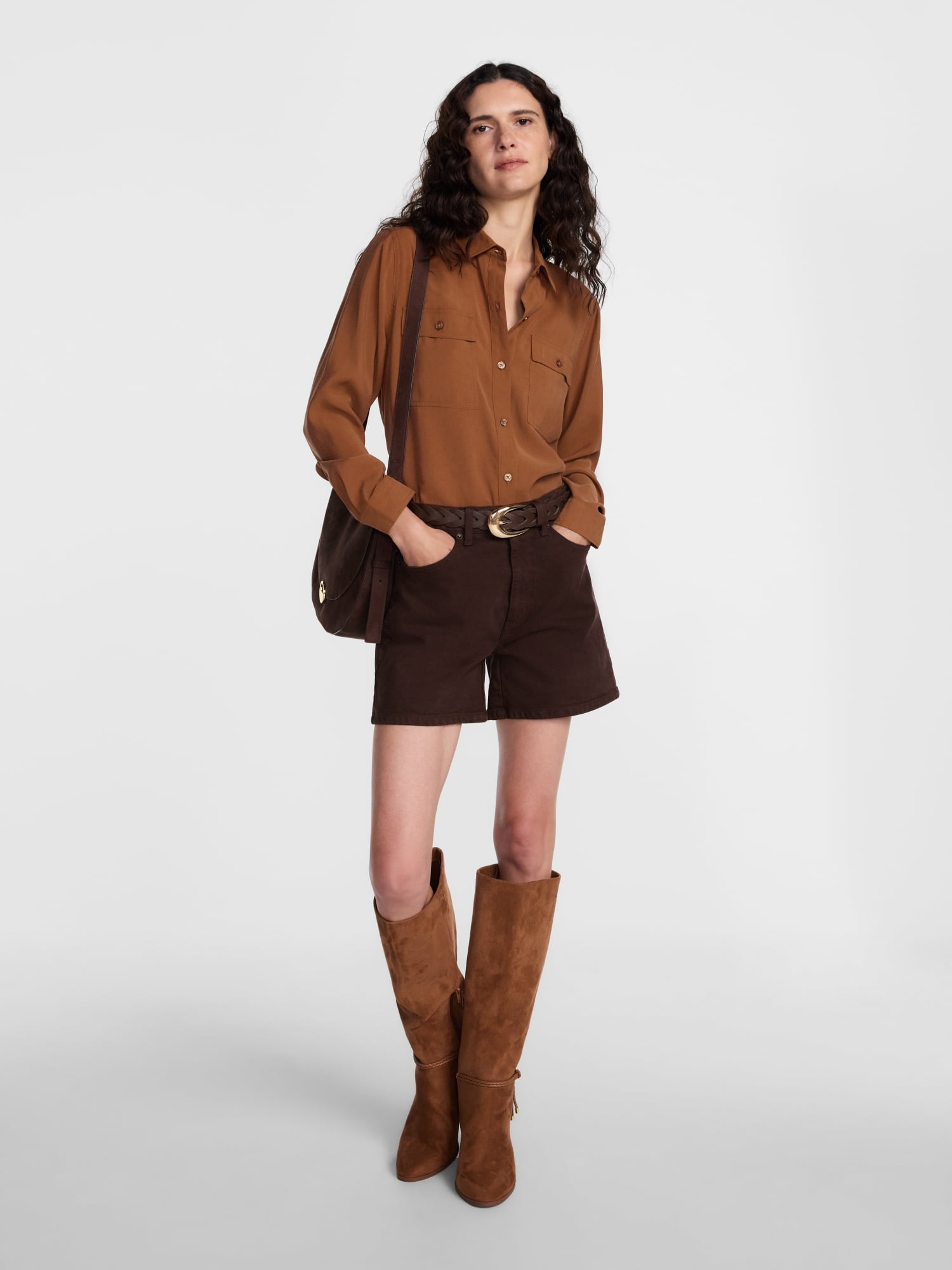 Scenario Women's Utility Tunic Shirt with Long Sleeves, Sizes XS-XXXL