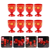 LEORX 8Pcs Unbreakable Red Wine Goblet for Home Festive Wedding Celebrations