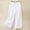 White, variant on Womens Sweatpants Cargo Women's High Waisted Pants Solid Color Fashion Elastic Waist Flipped Nine Point Pants