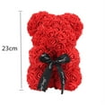 thumbnail image 6 of Rose bear, a rose gift for her, a bear with artificial flowers forever, a romantic gift for her, Thanksgiving, Christmas, Valentine's Day, mother, anniversary, birthday, wedding, 6 of 6