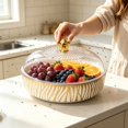 thumbnail image 4 of Clear Candy Bowl with Secure Lid, Large Transparent Fruit Serving Bowl, Food Grade Storage Container for Snacks, Cookie, Coffee Table Home Decor, 4 of 6