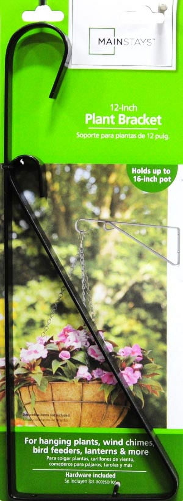 (4 pack) Mainstays 12 inch Black Iron Plant Bracket