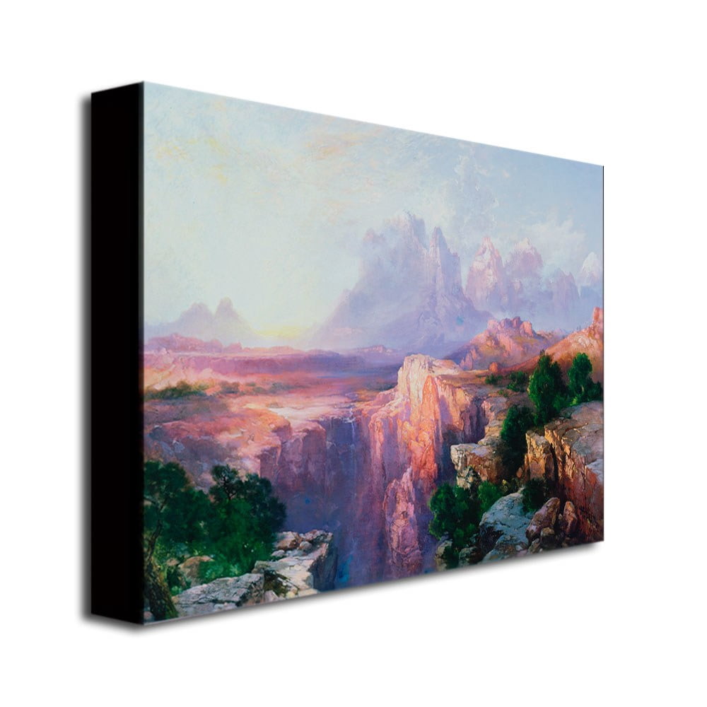 Trademark Fine Art "Rock Tower of the Rio Virgin" Canvas Art by Thomas Moran