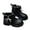Q3Black, variant on Girls Boots Stylish Girls Winter Boots with Decorative Bow and Pom Poms Cozy Ankle Booties for Cold Weather Comfort Ideal Autumn and Seasonal Footwear Size:11-11.5 Years