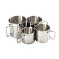 thumbnail image 1 of Copa de acero inoxidable Juego de tazas para acampar al aire libre de acero inoxidable 304 de 4 piezas, tazas portátiles para montañismo y trekking, accesorios para equipo de cocina y senderismo de vi Romacci Copa de acero inoxidable, 1 of 7