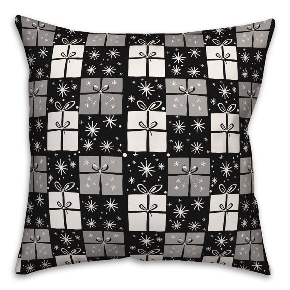 Creative Products Neutral Present Pattern 18 x 18 Spun Poly Pillow