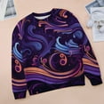 thumbnail image 6 of Simple Purple Ripple Womens Oversized Sweatshirts Hoodies Crewneck Casual Tops Comfy FallWinter Clothes 2024, 6 of 7