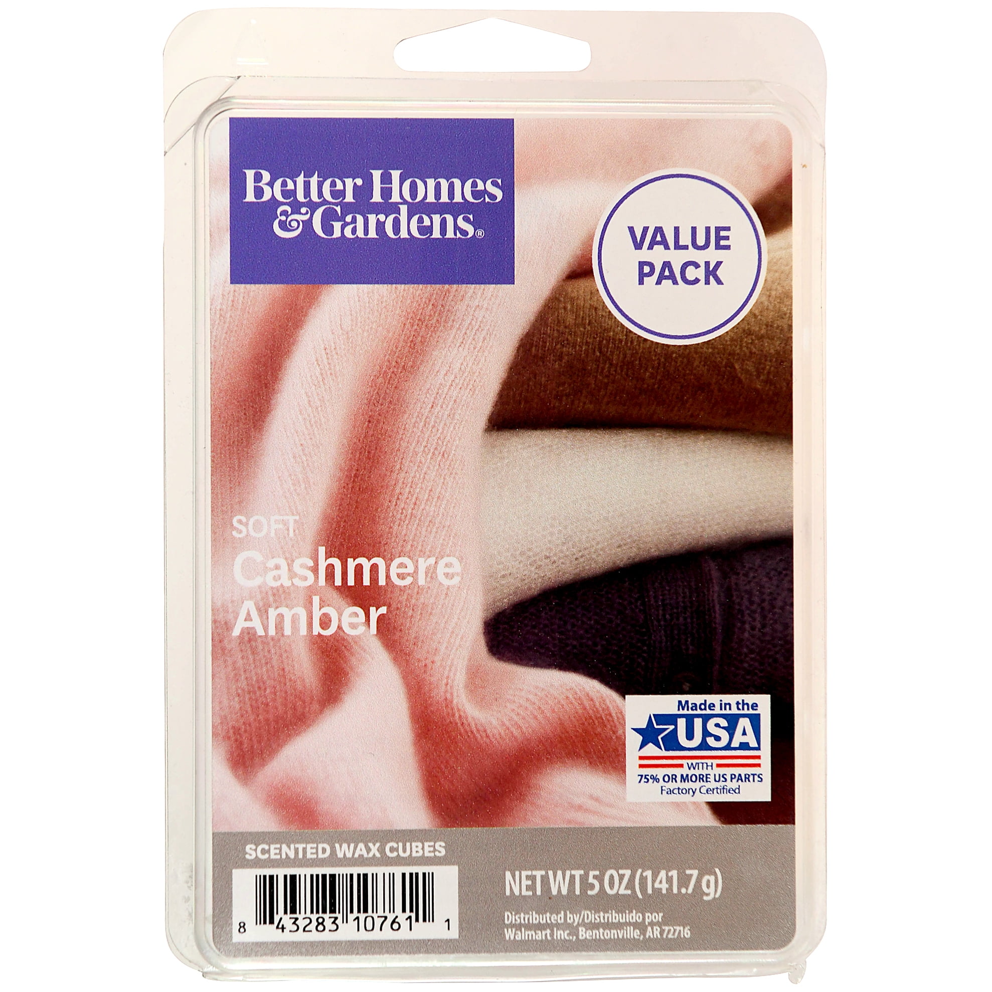 Better Homes And Gardens Soft Cashmere Amber Scented Wax Cubes
