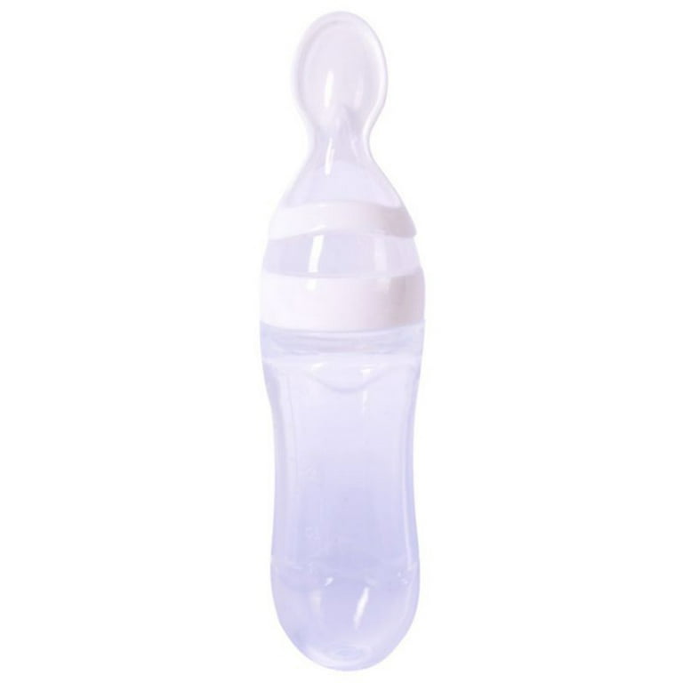 Baby Food Feeder, Silicone Squeeze Spoon Feeder for Infant Food Dispensing  and Feeding