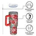 thumbnail image 4 of OBREWU Pioneer Flower Tumbler with Handle and Lid,Pioneer Flower 40oz Double Wall Vacuum Insulated Tumbler,Cups Gift for Women and Men, 4 of 7
