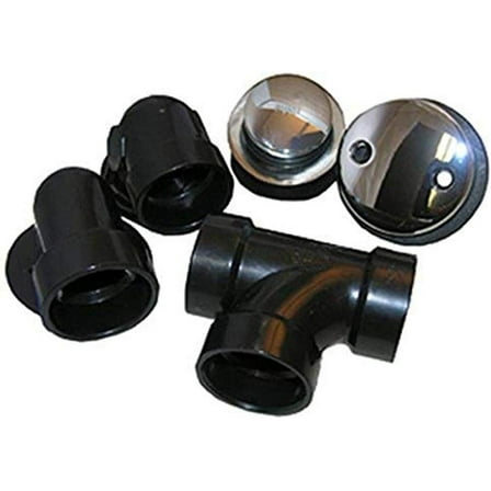 LASCO 03-4941 1-1/2 ABS Material Tip Toe Style Bathtub Waste And Overflow Assembly, Chrome Plated