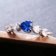 thumbnail image 5 of Pretty Heart 925 Silver Ring Cubic Zircon Anniversary Party Gift Sz 6-10, 5 of 9