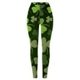 thumbnail image 5 of BOOMILK Leggings for Women St. Patrick's Day Shamrock Print Trendy High Waist Workout Leggings Slim Stretch Yoga Pants Green, 5 of 6