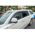 thumbnail image 5 of Extreme Online Store Replacement For 2015-2020 Chevrolet Suburban | Cadillac Yukon XL | Cadillac Escalade ESV Models EOS Visors 3D Wavy Style SMOKE TINTED Side Vents Rain Guard Window Deflectors, 5 of 12