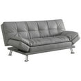 thumbnail image 3 of Dilleston Upholstered Tufted Convertible Sofa Bed Grey, 3 of 7