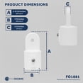 thumbnail image 2 of Five Oceans Marine Bimini Top External Eye End, 7/8 Inch White Nylon, Ideal for Pontoon, Fishing, Ski Boats FO1881, 2 of 7