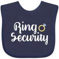 thumbnail image 3 of Inktastic Ringbearer Ring Security White Text Boys or Girls Baby Bib, 3 of 4