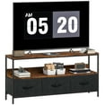 thumbnail image 1 of HOMCOM TV Stand, TV Table with Storage for 55 Inch Television, Rustic Brown, 1 of 10
