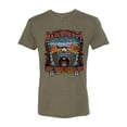 thumbnail image 2 of Wild Bobby, Main Street of America Route 66 Bike Motorcycle Cars and Trucks Mens Premium Tri Blend T-Shirt, Military Green, 2XL, 2 of 3