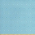 thumbnail image 1 of Abstract Sofa Upholstery Fabric by the Yard, Retro Zigzag Rhombus Style Geometrical Monochrome Symmetrical Lines Pattern, Decorative Fabric for DIY and Home Accents, Sky Blue White by Ambesonne, 1 of 4